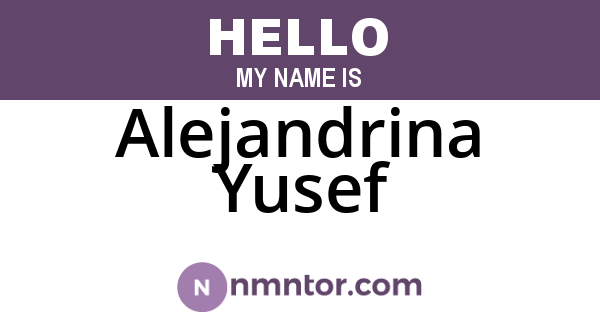 Alejandrina Yusef