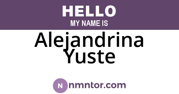 Alejandrina Yuste