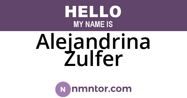 Alejandrina Zulfer