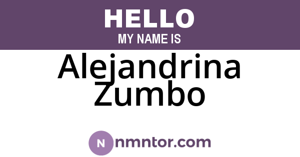 Alejandrina Zumbo
