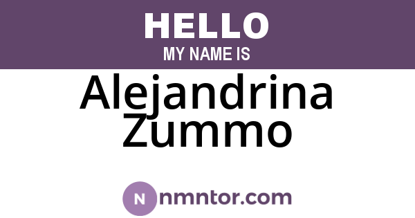 Alejandrina Zummo