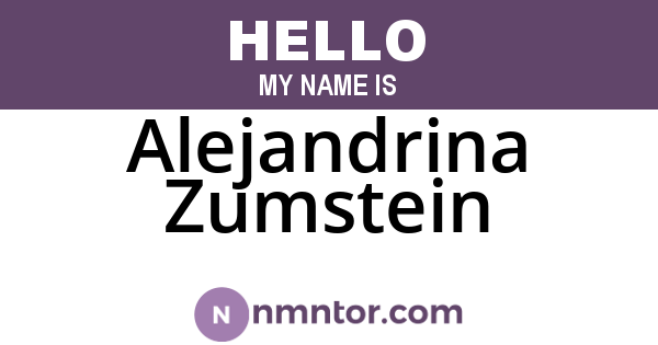 Alejandrina Zumstein