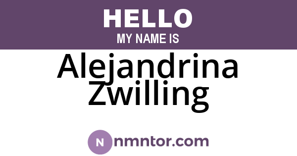 Alejandrina Zwilling