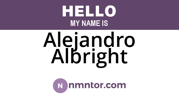 Alejandro Albright