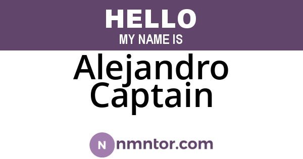 Alejandro Captain