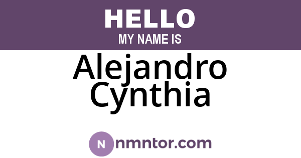 Alejandro Cynthia