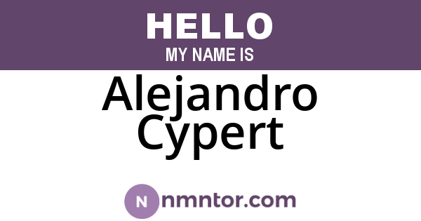 Alejandro Cypert