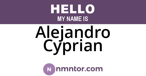 Alejandro Cyprian