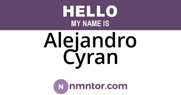Alejandro Cyran
