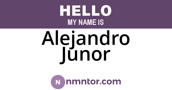 Alejandro Junor