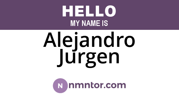 Alejandro Jurgen