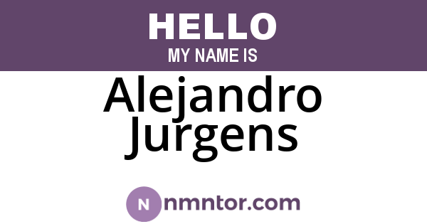 Alejandro Jurgens