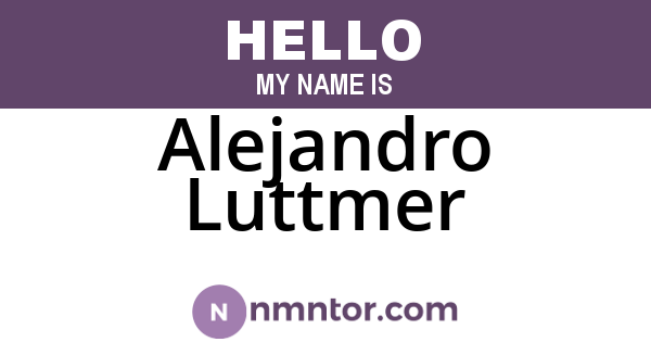 Alejandro Luttmer