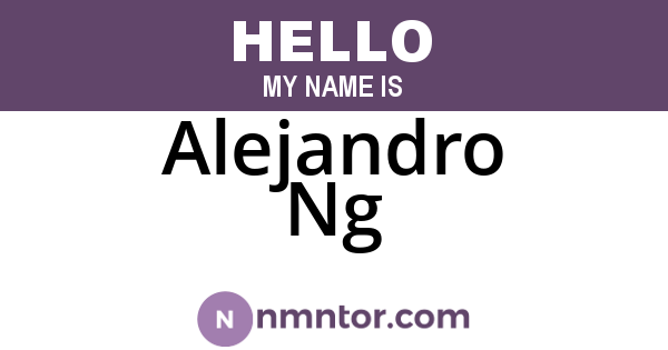 Alejandro Ng
