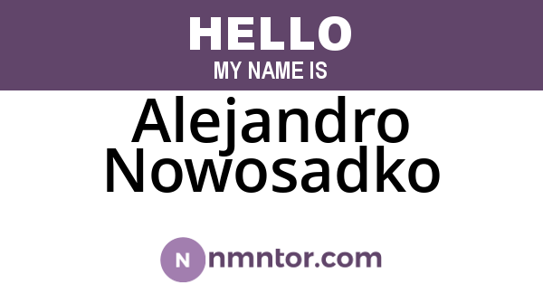 Alejandro Nowosadko