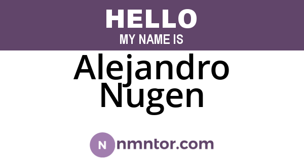 Alejandro Nugen