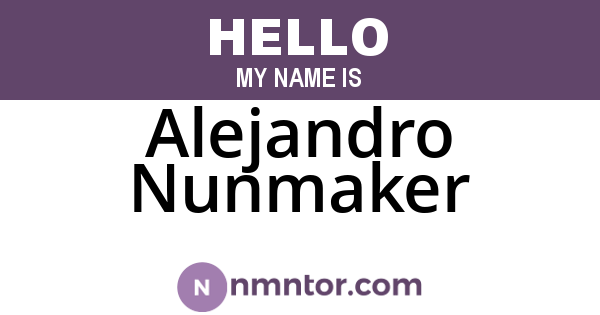 Alejandro Nunmaker