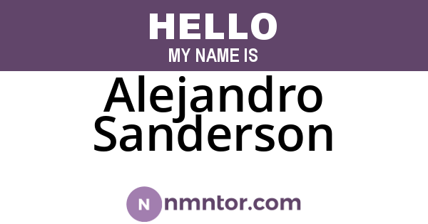 Alejandro Sanderson
