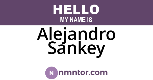 Alejandro Sankey