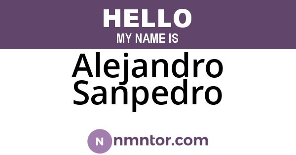 Alejandro Sanpedro