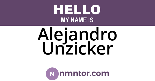 Alejandro Unzicker