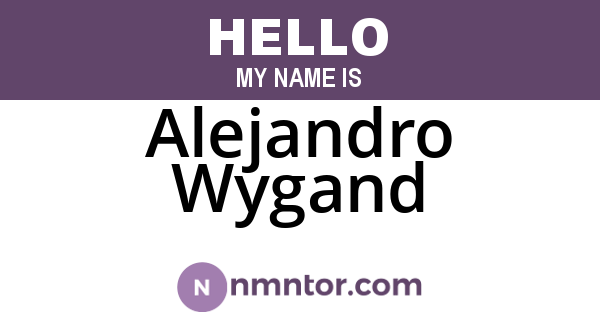 Alejandro Wygand