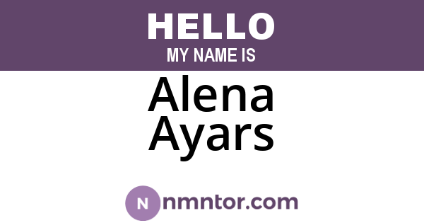 Alena Ayars