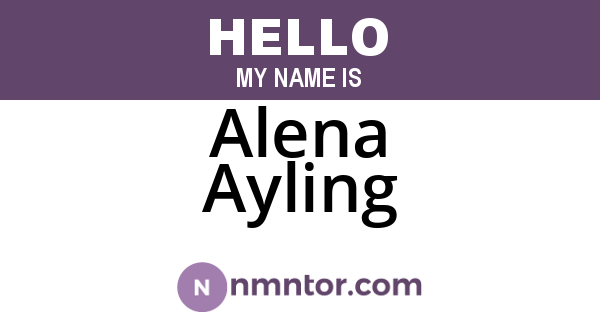 Alena Ayling