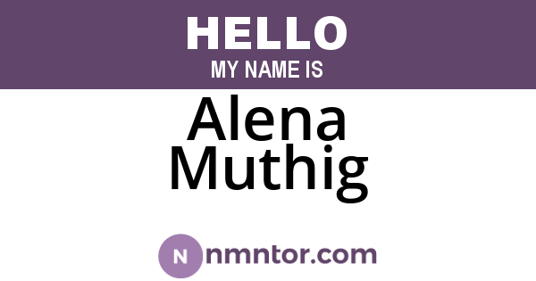 Alena Muthig