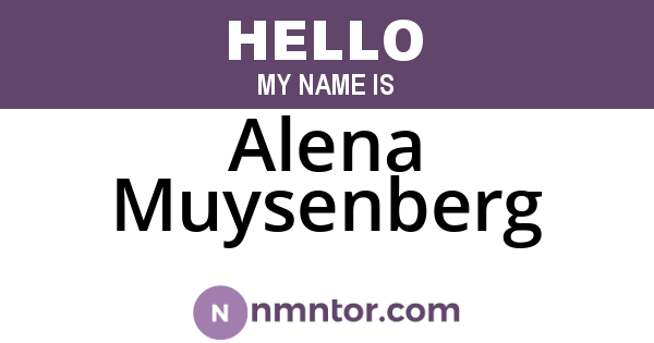 Alena Muysenberg