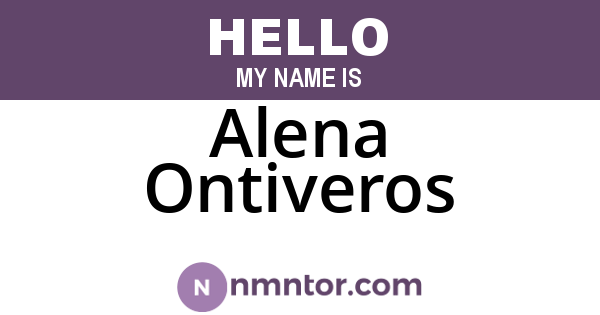 Alena Ontiveros