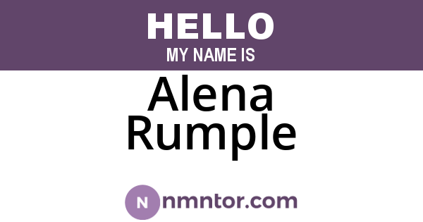 Alena Rumple