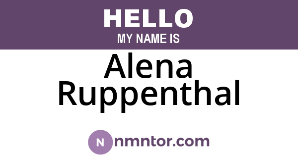 Alena Ruppenthal