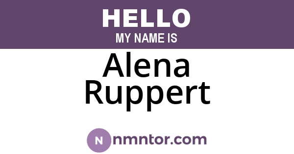 Alena Ruppert