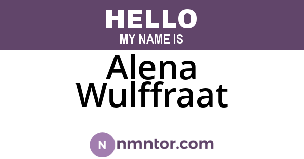 Alena Wulffraat