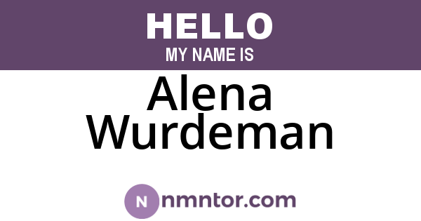 Alena Wurdeman