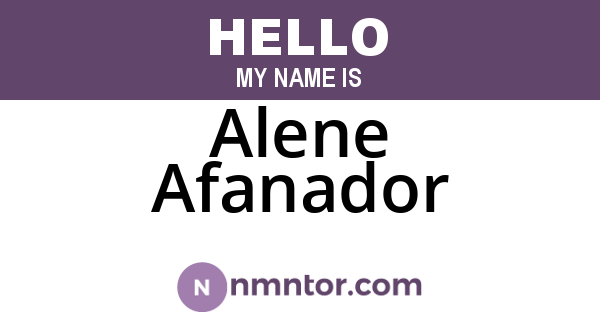 Alene Afanador