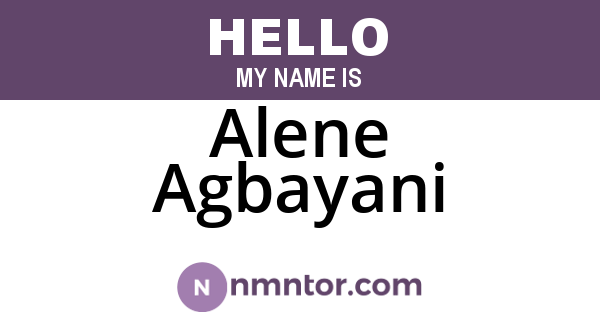 Alene Agbayani