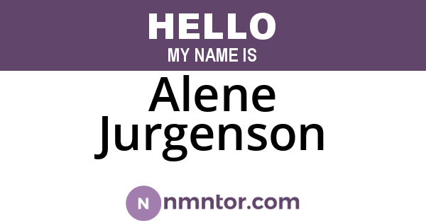 Alene Jurgenson