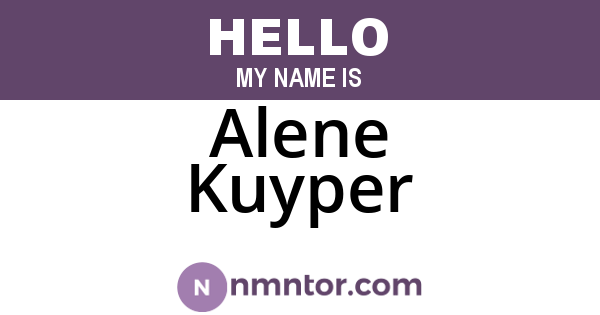 Alene Kuyper