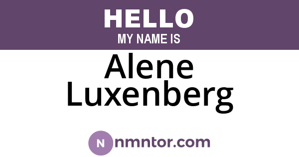 Alene Luxenberg