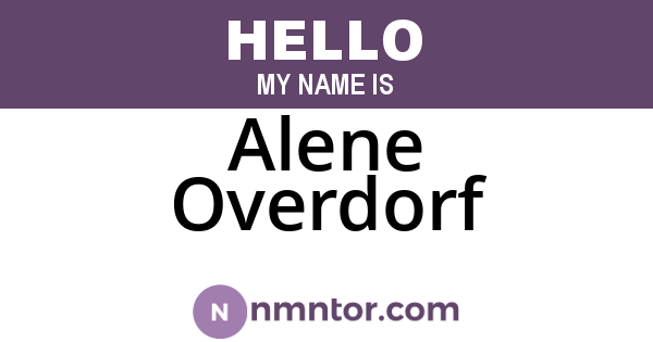 Alene Overdorf