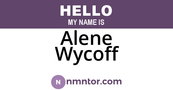 Alene Wycoff
