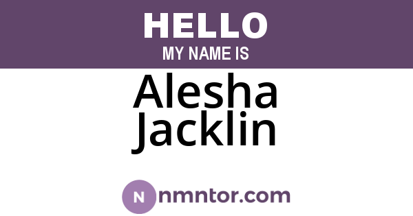 Alesha Jacklin