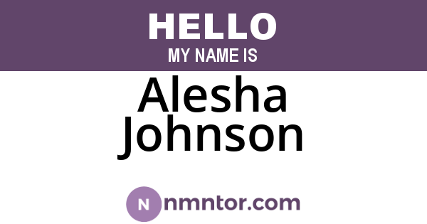 Alesha Johnson