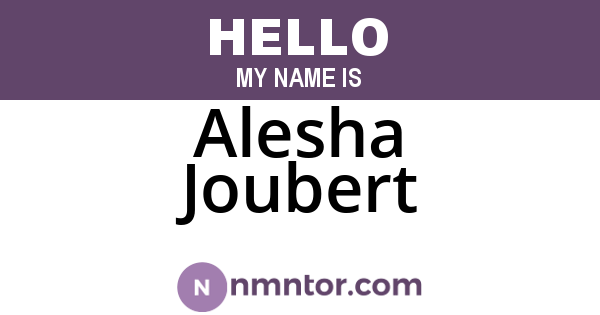 Alesha Joubert