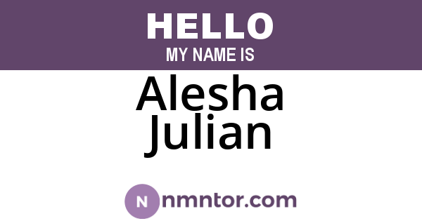 Alesha Julian
