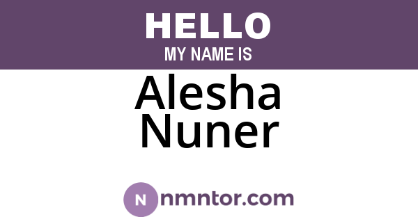 Alesha Nuner