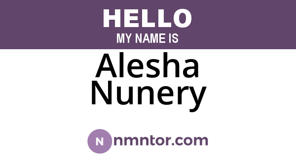 Alesha Nunery