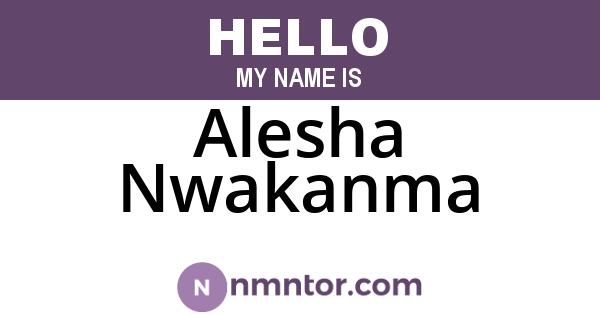 Alesha Nwakanma